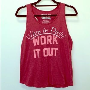 “When in Doubt Work it Out” Racerback tank